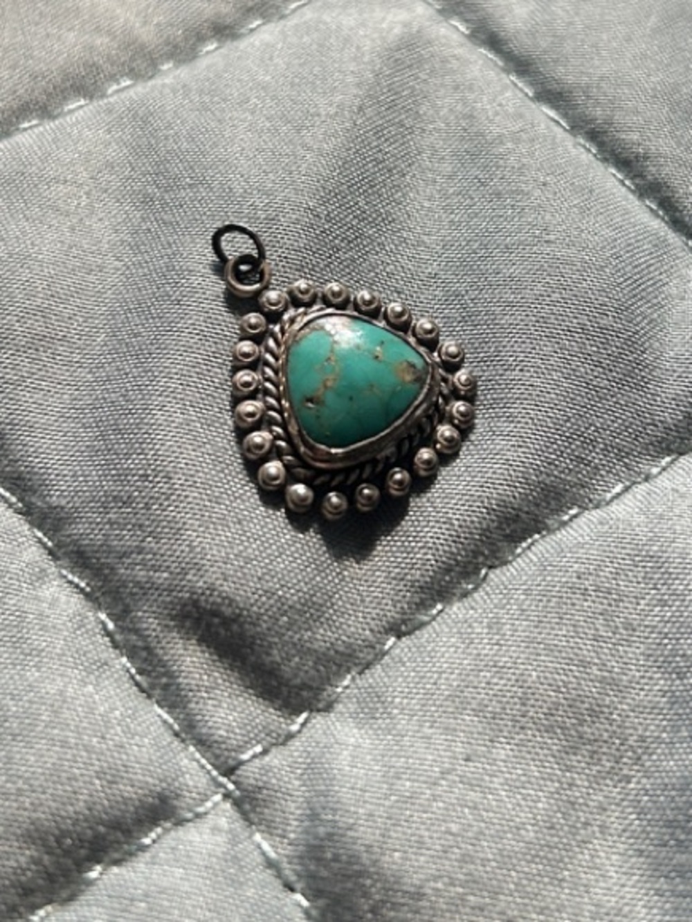 Turquoise Teardrop Pendant Charm - Unbranded